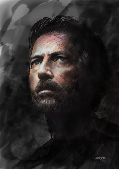 Eric Clapton. Portrait in Pantone Marker