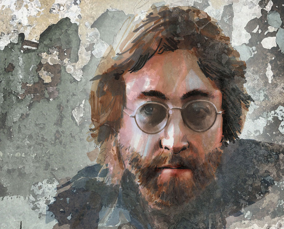 John Lennon portrait in Pantone Marker by Wal Marsh